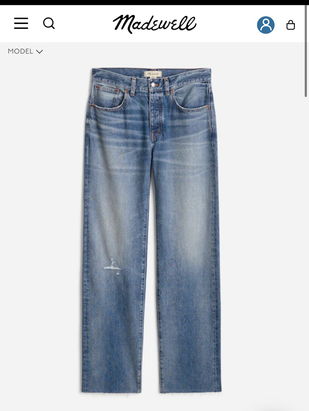 Madewell Women’s Straight Jeans in Light Blue Wash